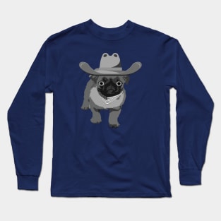 Funny Legend Bulldog Cowboy Long Sleeve T-Shirt